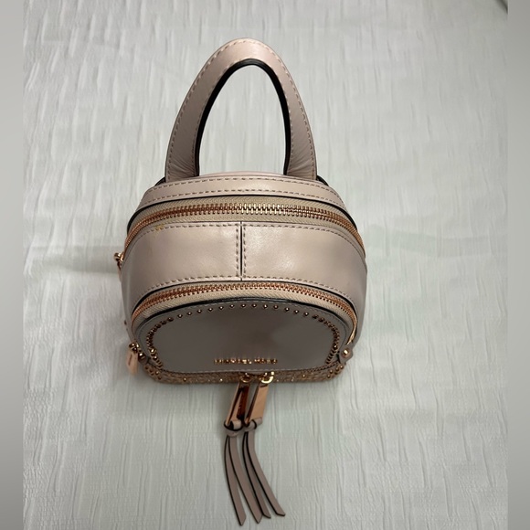 MICHAEL KORS Rhea Mini Leather Backpack Studded Soft Pink - Picture 8 of 12